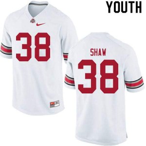 Youth Ohio State Buckeyes #38 Bryson Shaw White Nike NCAA College Football Jersey Discount AZU6844XF